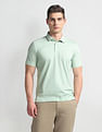 Arrow Pure Cotton Patterned Knit Polo Shirt