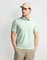 Arrow Pure Cotton Patterned Knit Polo Shirt