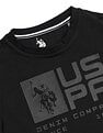U.S. Polo Assn. Kids Boys Brand Printed Regular Fit T-Shirt