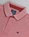 AD by Arvind Heathered Slim Fit Polo Shirt