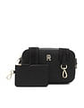 Tommy Hilfiger Textured Black PU Sling Bag