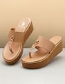 U.S. Polo Assn. Women Toe Separator Alessia Wedge Sandals