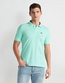 Arrow Sports Solid Patterned Collar Polo Shirt