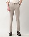 Arrow Newyork Mid Rise Solid Slim Fit Trousers