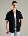 Tommy Hilfiger Solid Regular Fit Linen Shirt