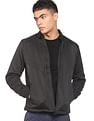 Flying Machine Solid Zip Up Panelled Polyester Jacket