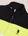 U.S. Polo Assn. High Neck Colour Block Panelled Sweatshirt