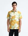 Flying Machine Spread Collar Floral Print Shirt