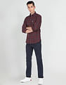 U.S. Polo Assn. Denim Co. Plaid Check Dobby Cotton Casual Shirt