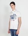 U.S. Polo Assn. Denim Co. Brand Print Pique Polo Shirt