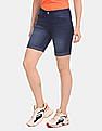 Aeropostale Blue Upturned Hem Stone Wash Denim Shorts