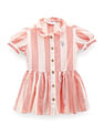 U.S. Polo Assn. Kids Girls Peter Pan Collar Shirt Dress
