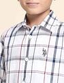 U.S. Polo Assn. Kids Boys Grid Tattersall Checked Regular Fit Shirt
