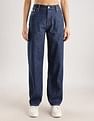 Calvin Klein Jeans Cotton Straight-Fit High Rise Jeans