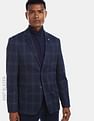 Arrow Sports Notch Lapel Check Knit Blazer