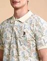 U.S. Polo Assn. Floral Printed Slim Fit Polo Shirt