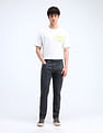 Flying Machine Slash Slim Tapered Fit Jeans