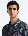 Flying Machine Floral Print Lyocell Shirt