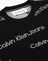 Calvin Klein Men Black All Over Institutional Logo Sweater
