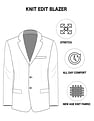 AD by Arvind Solid Performix Knit Blazer