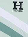 Tommy Hilfiger Boys Green Diagonal Striped T-Shirt