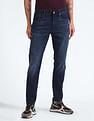Flying Machine Mid Rise Slash Slim Tapered Jeans