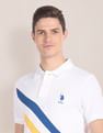 U.S. Polo Assn. Diagonal Stripe Pique Polo Shirt
