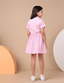 U.S. Polo Assn. Kids Girls Vertical Striped Shirt Dress