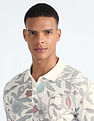 Flying Machine Floral Print Cotton Polo Shirt