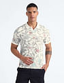 Flying Machine Floral Print Cotton Polo Shirt