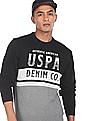 U.S. Polo Assn. Denim Co. Crew Neck Colour Block Sweater