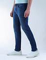 Flying Machine Slash Slim Tapered Fit Light Washed Jeans