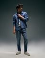 Flying Machine Slash Slim Tapered Fit Washed Jeans