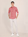 U.S. Polo Assn. Spread Collar Cotton Check Casual Shirt