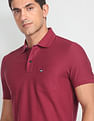 Arrow Sports Patterned Collar Textured Polo Shirt