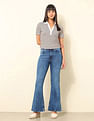 U.S. Polo Assn. Women High Rise Extreme Flare Fit Jeans