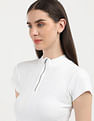 Calvin Klein Jeans Variegated Rib Half Zip Top