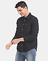 Calvin Klein Men Dark Blue Long Sleeve Utility Denim Casual Shirt