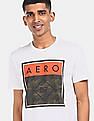 Aeropostale Men White Crew Neck Graphic Printed T-Shirt