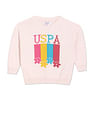 U.S. Polo Assn. Kids Crew Neck Patterned Knit Cotton Sweater