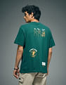 Flying Machine Graphic Print Oversized T-Shirt