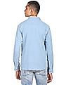 Flying Machine Spread Collar Washed Denim Shirt