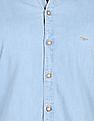 Flying Machine Spread Collar Washed Denim Shirt