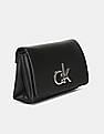 Calvin Klein Women Black Flap Crossbody Sling Bag