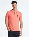 Flying Machine Appliqued Pique Polo Shirt