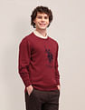 U.S. Polo Assn. Logo Knitted Cotton Sweater