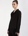 Calvin Klein Jeans Regular-Fit Polyester Spread Collar Top