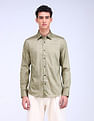 Flying Machine Floral Print Sateen Shirt