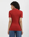 Tommy Hilfiger Slim Open Placket Tipping Polo Shirt