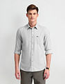 Arrow Sport Slim Fit Herringbone Shirt